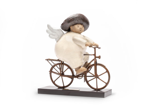 Angel on bike