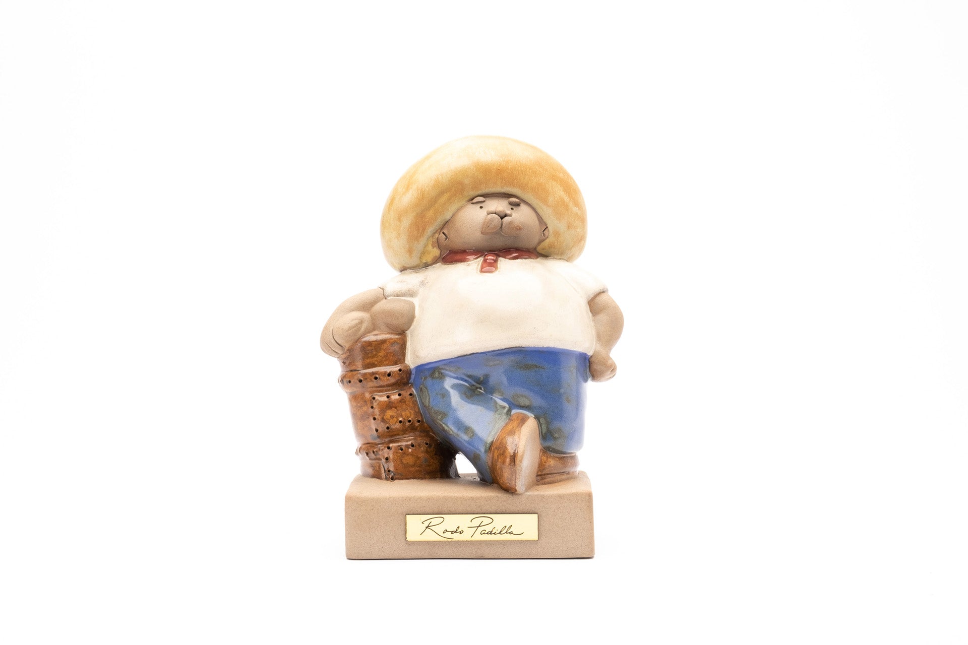 Golfer with bag - ceramic base