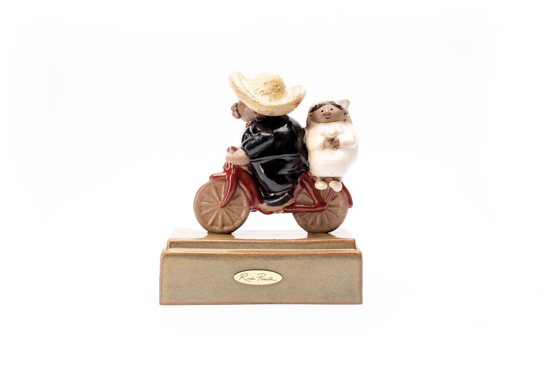 Bride and Groom on a Ceramic Bike